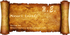 Monori Enikő névjegykártya