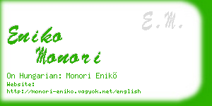 eniko monori business card